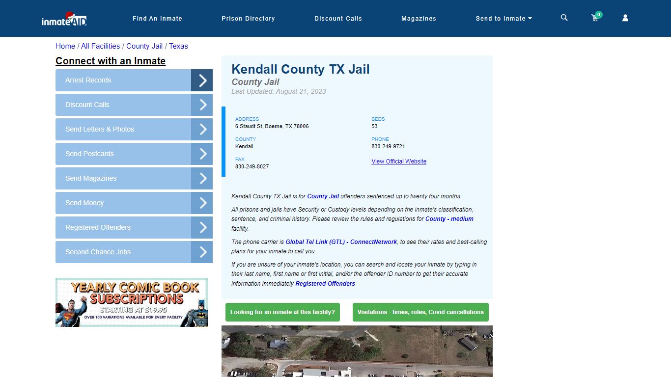 Kendall County TX Jail - Inmate Locator - Boerne, TX