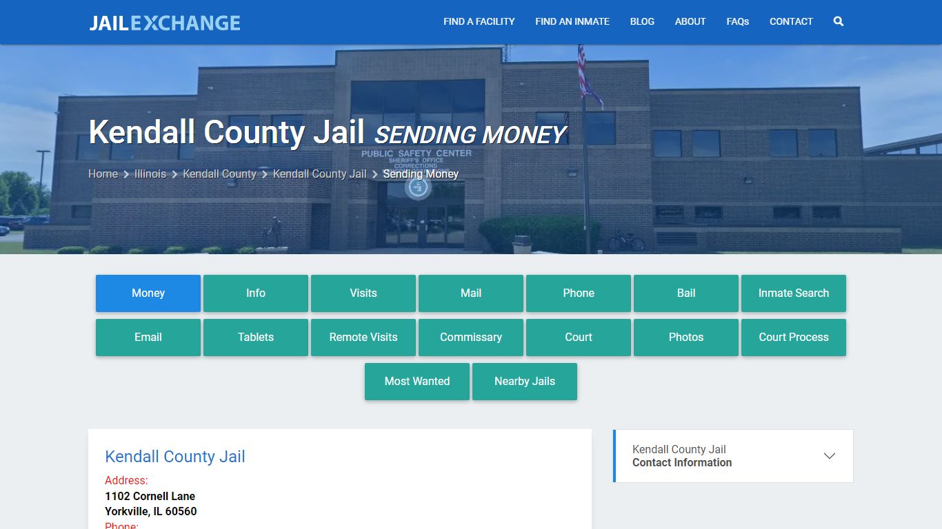Send Money to Inmate - Kendall County Jail, IL - Jail Exchange